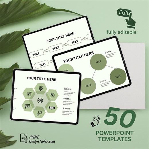 Powerpoint Templates, 50 Editable Slides, for Business, Proposal & Course Presentation, Modern Business, Professional Template, Ppt - Etsy