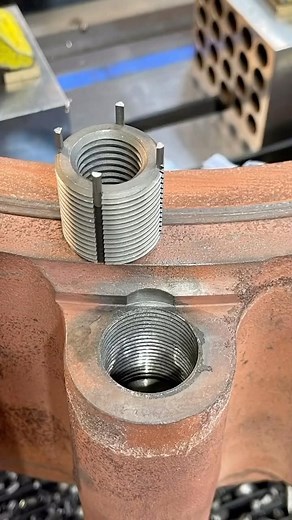 Mechanical Engineering GER 🇩🇪 on Instagram: "Reparatur von alten Gewinden mit Keenserts Gewindeeinsätzen 🔩. / Repair of old threads with Keenserts thread inserts 🔩. • Source: @abom79 • Subscribe @maschinenbaude for daily engineering content from all over the world 🌎! • 🔗 All rights and credits reserved to the respective owner(s) • #maschinenbau #mechanicalengineering #engineeringlife #maintenance #cnc #manufacturing #engineer #machining #mechanical #engineering #machinist #gears #aviation 