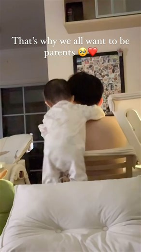 Parenting Journey Official on Instagram: "A heart-melting moment—baby gently pats daddy’s face, offering tiny hugs and the sweetest babbles. It’s pure love in its simplest form, showing that even the tiniest hands can give the biggest comfort. Daddy’s heart is officially stolen!"