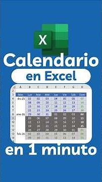 Crea tu calendario en Excel rápido y fácil