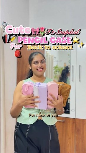 Cute pencil case for back to school 🎀⭐️ #shorts #stationery #backtoschool