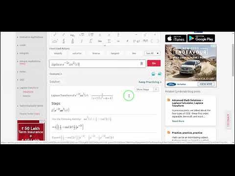 Laplace and inverse Laplace transformation(online) with solution