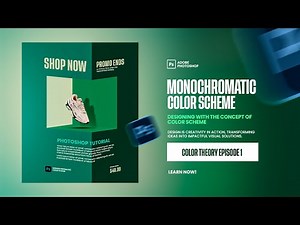 Monochromatic Color Scheme: Designing a flyer with color scheme using Photoshop.