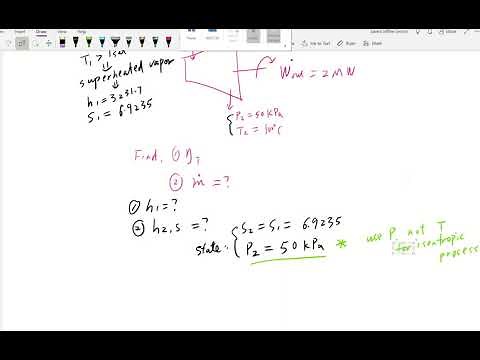 Isentropic Efficiency of Turbines: Example