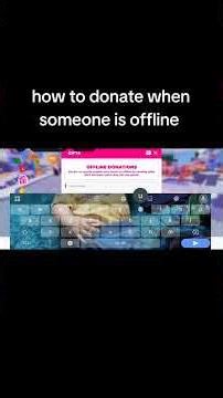 today I am going to show you how to donate someone when there offline