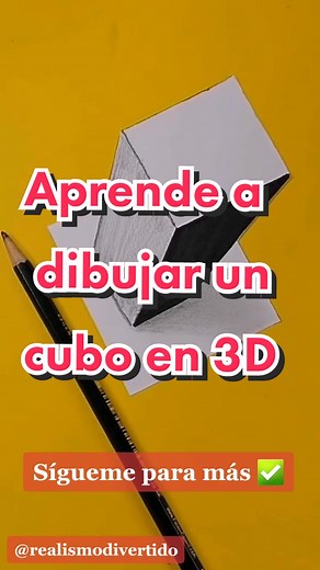 Cubo en 3D, mira como puedes aprender a dibujar un cubo en 3D paso a paso fácil. Sígueme para más @realismodivertido ✅️ #dibujosfaciles #dibujoalapiz #drawingtutorial #drawing #draw #dibujo #dibujos #dibujosalapiz #dibujotutorial #dibujos3d #cubo