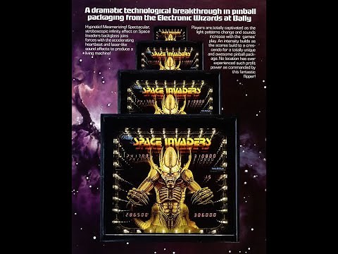 1980 Bally Space Invaders Super Wide Body Pinball Gameplay & Tutorial