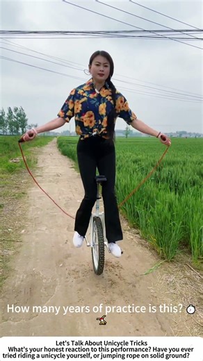Jump Rope While Riding a Unicycle – Extreme Balance and Coordination 🤸🚲
