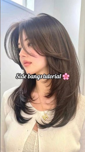 "Korean Side Bangs Haircut Tutorial ✂️ | Easy DIY Korean Hairstyle at Home 🏡 #hairstyle #beautytips