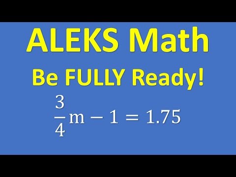 ALEKS Math Placement Exam – PRACTICE PROBLEM