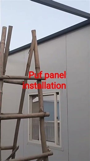 New site Puf panel installation #pufpanel #prefabcabin #roofpanel #rooftop
