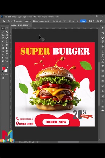 Creating Food Poster Designs in Photoshop | Graphic Design Tutorial