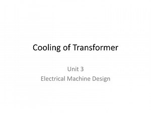 Cooling of Transformer - SlideServe