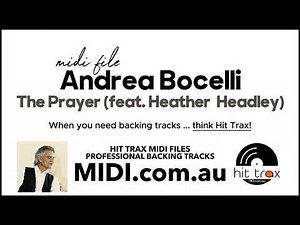 The Prayer [live] (style of) Andrea Bocelli MIDI & MP3 backing track by Hit Trax