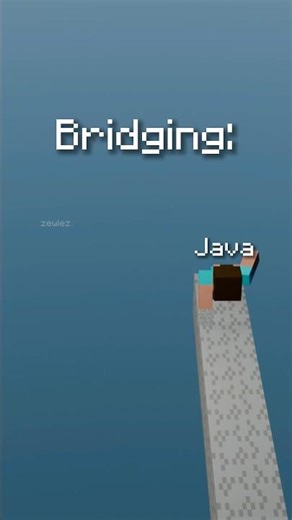 Java VS Bedrock: ￼Bridging (IB: GTCarrot) #minecraft #memes