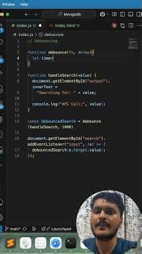 Debouncing in javascript with code example #coding #programming #frontend