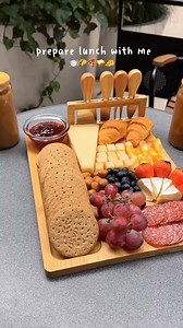 Serve snacks in style with this all-in-one board for cheese, fruits, and appetizers. 🔍 Find it at https://temu.to/m/ggnzbrotszm or with this code kqz65543. #temu #charcuterieboard