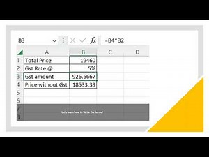 Learn how to subtract GST from total price in Excel in this easy tutorial