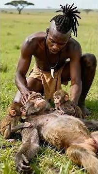 🐒 Mother Monkey Poisoned by Snake — Baby Runs to Find Help