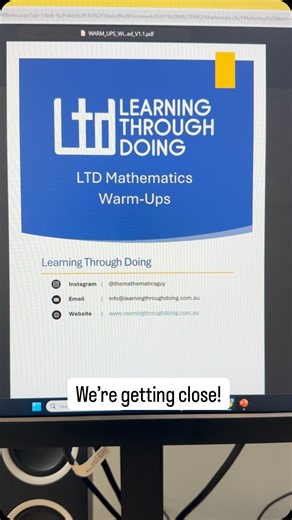 New Resource Alert! We’ve just finished a brand new PDF packed with hundreds of warm-up activities and resources designed to support teachers in delivering engaging and meaningful maths warm-ups. . Whether you’re teaching early primary or upper years, you’ll find clear progressions across key topics—helping you build number sense, fluency, and confidence in every classroom. . Keep an eye on your emails… . #themathematicsguy #ltdmathematics #education #learning #school #motivation #students #stud