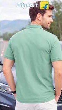 VeBNoR Men Solid Polo Neck Polyester Light Green 👕 #VeBNoR#MensPoloTShirt#PoloNeckTShirt
