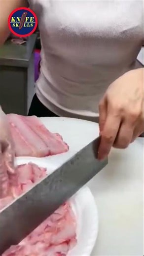 Knife Skills - Professional video fish cutting skills sashimi and sushi food #video #skills #fish