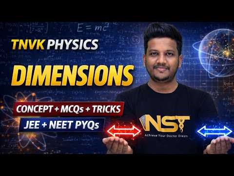 Dimensions 1 Shot-JEE+NEET MCQs + Tricks- NEET 2026 Physics NST TNVK Class 11 Physics | Tamil