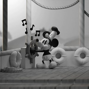 Steamboat Willie (turntable animation)