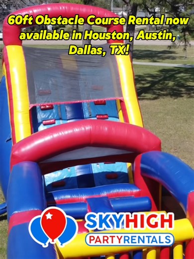 This 60ft Obstacle Course is where Houston parties turn competitive and adults suddenly “need a rematch.” Professionally cleaned, safety-checked, and delivered by a team families and schools have trusted for 20 years. ✅ Serving Houston and surrounding areas 🚚 20% OFF — use coupon: Premier20Jess