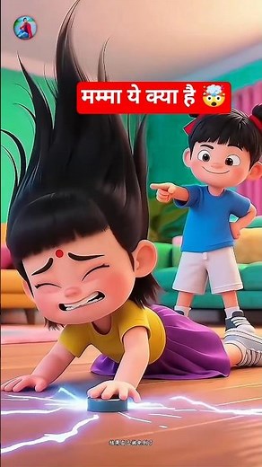 "🤯Chinki’s Static Shock 🤯Prank Funny Kids Story with Dog Tommy"#cartoon #youtubeshorts #techsujit