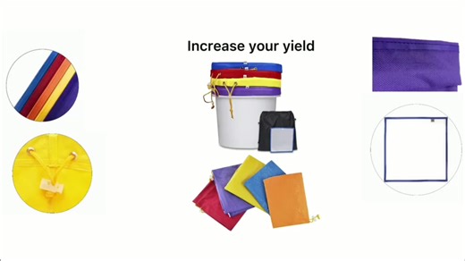 5 Gallon 5 Bags Kit Bubble Hash Kit 220-25 Micron Herbal Ice Water Extraction Filter Bags Set for Hash, Rosin, Essential Oils