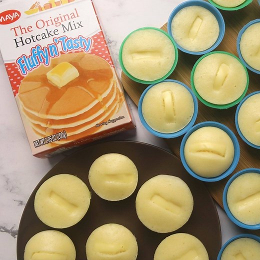 Easy Puto Recipe - Using MAYA Pancake Mix How To Make Puto Recipe at Home Easy and Affordable. This Puto Recipe is made of 5 Ingredients Only, Pancake Mix (Maya Brand) added with Water, Egg, Cooking oil and Sliced Cheese on Top Then Steam for 8-10 Minutes. Ingredients: 250 grams Pancake Mix (Maya Brand) 1 Piece Egg 3/4 Cup Water 2 Tablespoon Cooking Oil Sliced Cheese Yield: 30 Pieces ( Using Meduim Size Puto Molder ) Steam for 8 -10 Minutes In low to Medium heat Note: Do the Toothpick Test (afte
