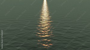 Light waves of the ocean. Loop background.