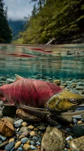 hooked on this sockeye! ❤️🇨🇦🔥 The sockeye salmon, also called red salmon, kokanee salmon, blueback salmon, or simply sockeye, is an anadromous species of salmon found in the Northern Pacific Ocean and rivers discharging into it. This species is a Pacific salmon that is primarily red in hue during spawning. #sockeyesalmon #fishing #fish #salmon #wildsalmon | Thon Ying