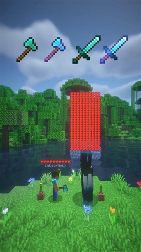 SWORD vs AXE WARDEN DESTROY TEST #minecraft #gaming