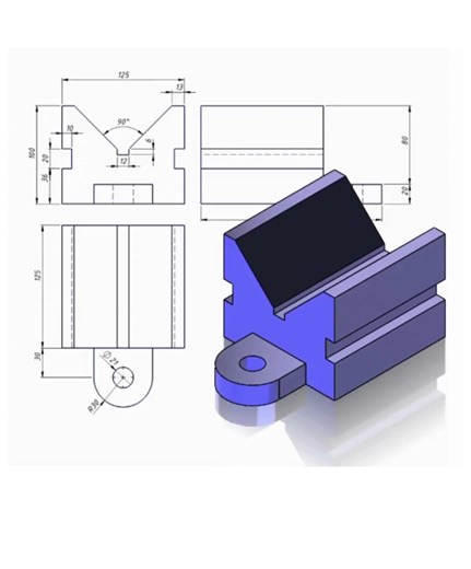 Technical drawing From 3D to 2D