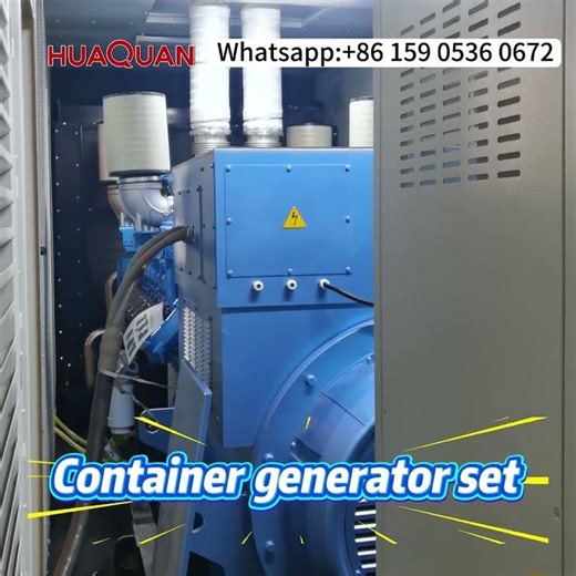 Container generator set under testing...