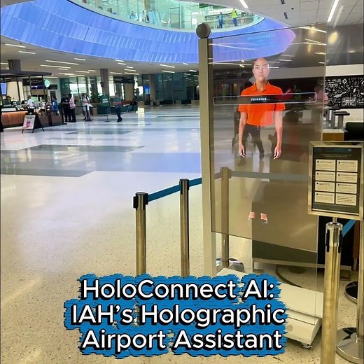 This Holographic AI Just Took Over George Bush Airport #FutureNow #AirportTech