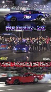 5 Second Battle!! Blue Destiny 2jz Pro Import vs Fred Pro Charged Hemi #importvsdomestic