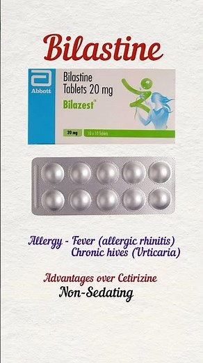 Bilastine Anti Allergy drug #resistantpharmacist