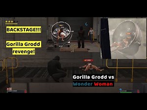 WWE/ W2K23 Gorilla Grodd vs Wonder Woman (Gal Gadot Superheroine) Match #3 Backstage fight