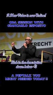 A Peptalk you might needed TODAY!! A Giancarlo Esposito Q&A Session is now Online! | HDDC