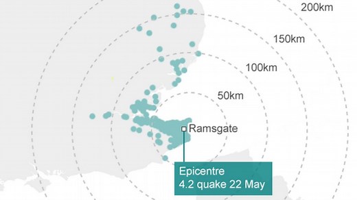 Kent earthquake 'causes homes to shake'