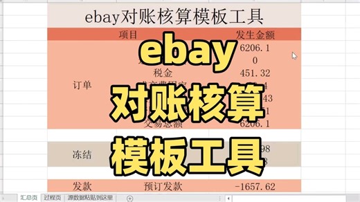 ebay对账核算模板工具