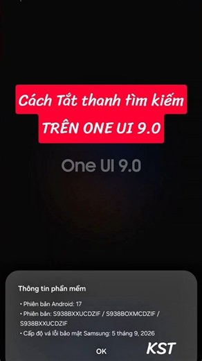 How to remove the home screen search bar on One UI 9.0
