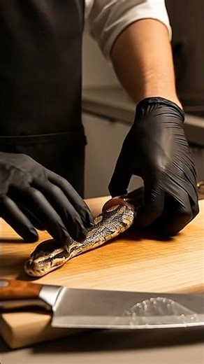 Snake Cooked🐍| #cooking #asmr