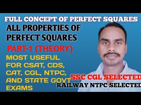 PERFECT SQUARE (PART-1) | ALL PROPERTIES OF PERFECT SQUARE