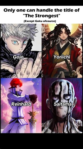 WHO'S WINNING "THE STRONGEST"💪 | Gojo | Yoriichi | Reinhard | Saitama #gojo #saitama #shorts #fyp