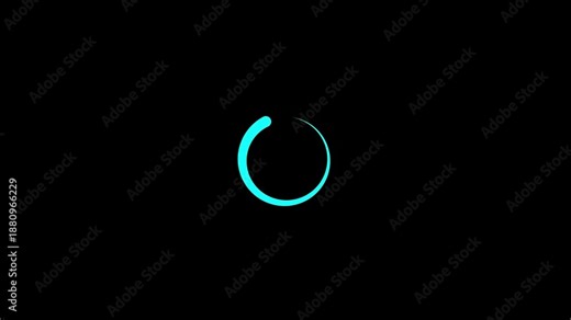Retry refresh loader animation with circular progress motion. Reload browsing loop for repeat action and network retry state. Try again spinner design for digital system process.