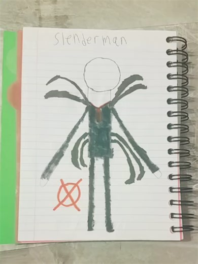 Slenderman Drawing in Horror Style